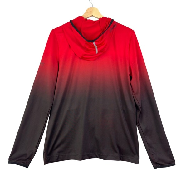 Barrett-Jackson Lightweight Sport Hoodie Men Sz L Red Black Long Sleeve Full Zip - Picture 2 of 4